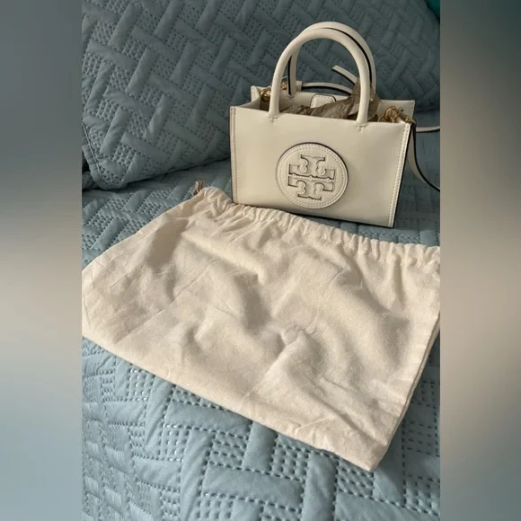 Tory Burch Cream Mini Ella Bio Tote - Picture 6 of 6